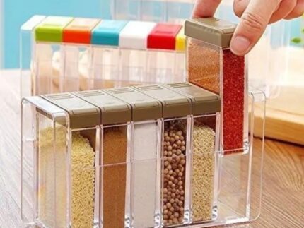 Kitchen Transparent Spice Jar Set