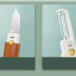 Stainless Steel Fruit Cutting Knife And Peeler
