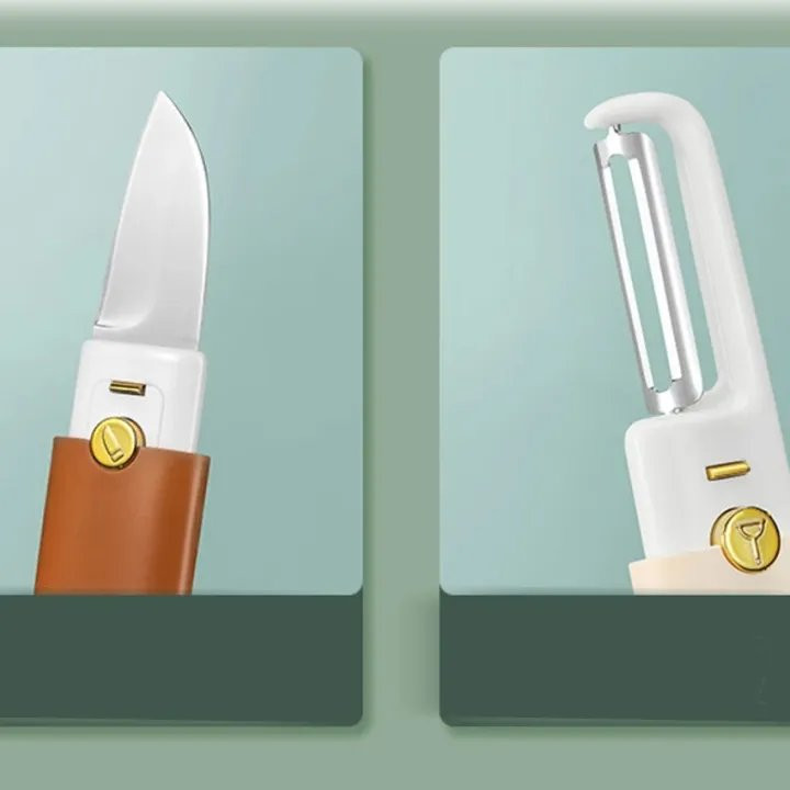 Stainless Steel Fruit Cutting Knife And Peeler