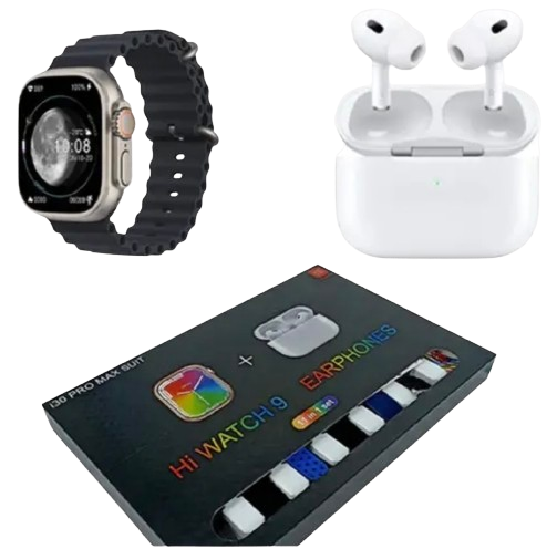 i30 Pro Max Suit Smartwatch with Earbuds