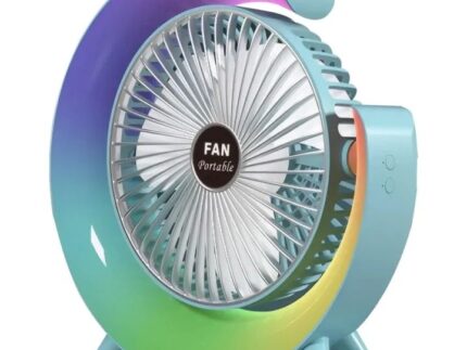 Colorful Fan with Light USB Charging