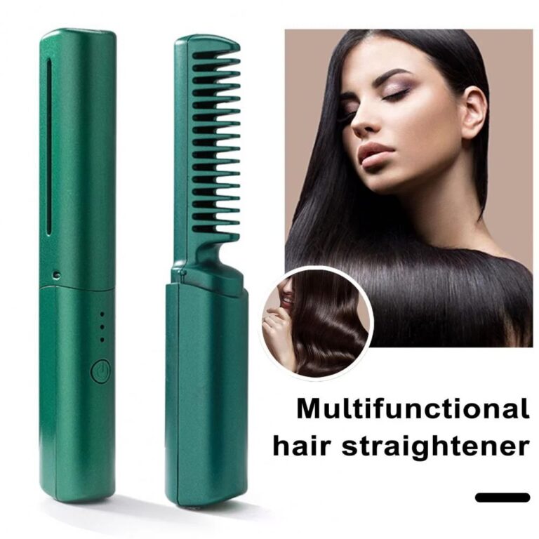 Cordless Hair Straightener Brush USB Rechargeable