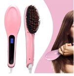 Digital Hair Straightening Brush Fast Electric Comb