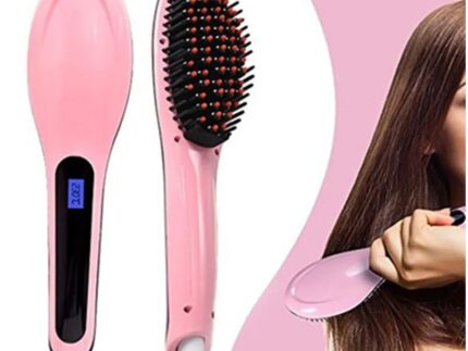 Digital Hair Straightening Brush Fast Electric Comb