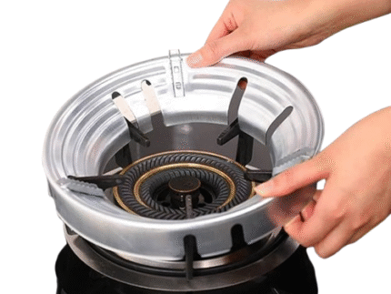 Gas Stove Cover Heat Saver Silver