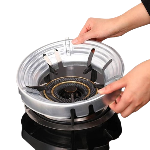 Gas Stove Cover Heat Saver Silver