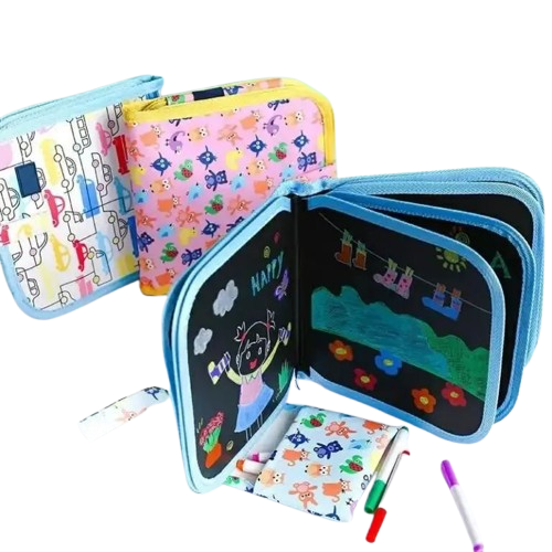 Kids Drawing Blackboard Toy Set with Magic Pen and Chalk