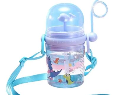 Whale Spray Kids Water Cup with Strap and Straw